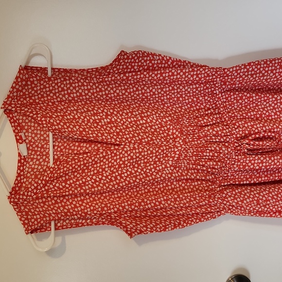 Orange floral print dress - Picture 3 of 6